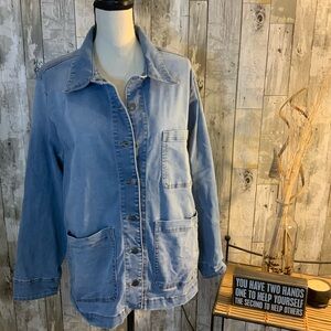 Well Worn Light Blue Women's Jean Jacket. Size XL